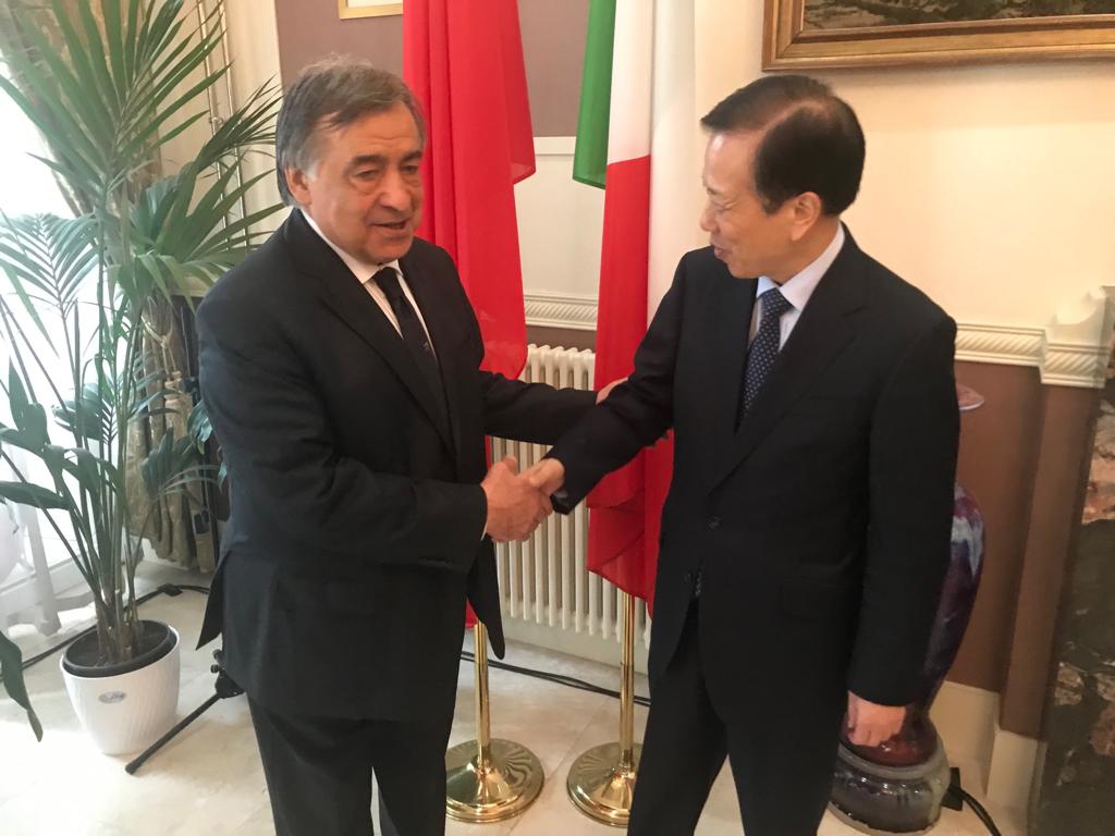 Il sindaco Leoluca Orlando è stato ricevuto a Roma dall'ambasciatore della Repubblica Popolare Cinese, S.E. Li Ruiyu